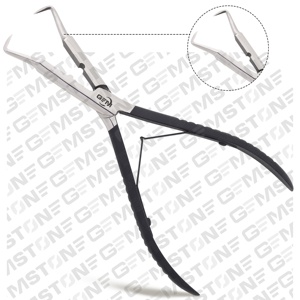 Pince à micro-perles en acier inoxydable pour extensions capillaires, outil de retrait de microlink, durable et réutilisable, usage commercial - Product Image 1