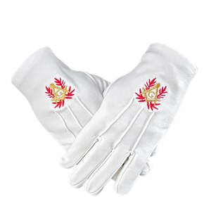 Guantes Masónicos Blancos, Estilo Ceremonial Formal, Ajuste Cómodo, Diseñados para Reuniones de Logia, Uso Ritual, Ocasiones Tradicionales - Product Image 1