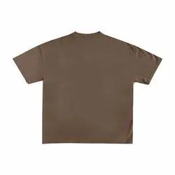 T-shirts Oversize Homme en Coton/Fibre de Bambou 180 GSM Jersey Col Rond Imprimé en Relief Personnalisé Respirant Teint en Pièce - Product Image 3