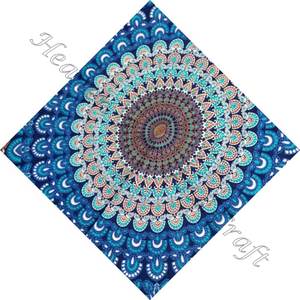 Tapisserie en coton indien bohème fait à la main tenture murale Mandala dortoir tenture murale personnalisé imprimé tapisserie d'art mural - Product Image 4