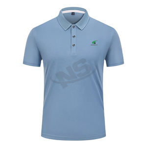 เสื้อกีฬาแขนสั้นผ้าแคนวาสสำหรับเล่นกอล์ฟของผู้ชายแห้งเร็วสีพื้นใส่เล่นกอล์ฟ - Product Image 1