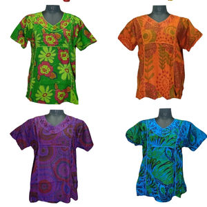 Débardeur en coton tricoté à imprimé Mandala multicolore pour dames sexy, coupe ajustée, taille personnalisée, nouveaux modèles - Product Image 2