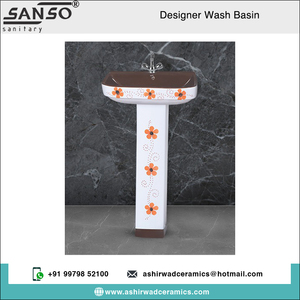 Lavabo ovalado de diseñador de suministro directo de fábrica con Pedestal Venta caliente para baño Precio de mercado bajo Mayorista genuino - Product Image 2
