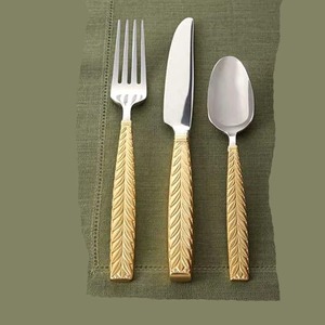 Juego de 4 cubiertos de acero inoxidable, cubiertos, cuchara, cuchillo, tenedor, cocina perfecta, mesa, restaurante, uso plateado, acabado plateado - Product Image 4