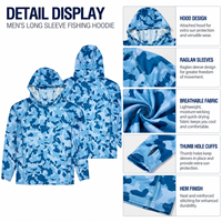 Aangepaste Camo Quick Dry UV-beschermende heren vissershemd met logo, polyester/katoen materiaal, gezichtsbescherming