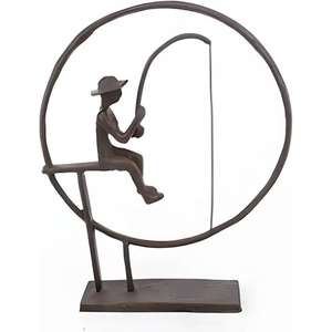 Figurine en métal moderne de style européen américain Ornement minimaliste créatif pour la décoration de la maison Motif abstrait pour le salon - Product Image 5