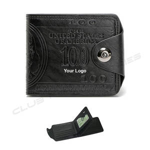 Cartera de Cuero Genuino para Hombre, Color Personalizado, Hebilla Doble, Duradera, Color Degradado, Tarjetero, Monedero, Estilo Billete de 100 Dólares Estadounidenses - Product Image 3