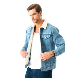 Veste en jean en coton de haute qualité pour homme, style décontracté, technique délavée, collection hiver 2026, fabriquée au Pakistan, vente en gros - Product Image 3
