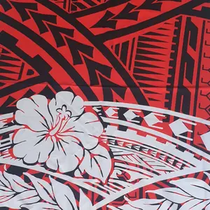 Kain tenun motif Pulau Tribal perbatasan baru dengan warna berani cerah yang dirancang oleh desainer kami yang terhormat