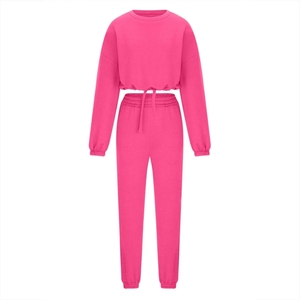 Traje de chándal para mujer con logotipo personalizado, ropa informal cómoda para deportes al aire libre para Primavera Verano, nuevo diseño de peso pesado, opciones de tamaño - Product Image 2