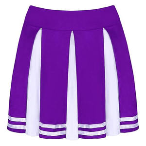 Jupe de pom-pom girl personnalisée en polyester violet pour femmes uniforme OEM avec impression par sublimation - Product Image 3