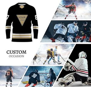 Uniforme de hockey sur glace personnalisé avec votre propre logo, couleur personnalisée, 100% polyester, séchage rapide, respirant, taille plus pour adulte, design très populaire - Product Image 1