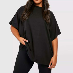 Último diseño transpirable calidad personalizada mujeres 100% algodón Vintage piedra lavada de gran tamaño Boxy gráfico tamaño camiseta para niñas - Product Image 5