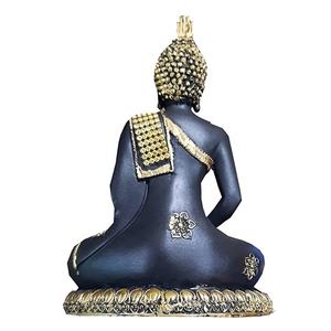 Estatua de Buda de calidad superior, Material de resina, Samadhi, Buda para decoración del hogar (negro) - Product Image 1