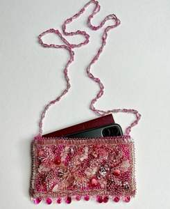 Pochette à main brodée ethnique style bohème, design fantaisie, perles, doublure pour mariage et soirée, vente en gros - Product Image 2