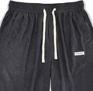 Pantalon droit en velours côtelé pour hommes Pantalon décontracté long et solide à taille élastique Pantalon de sortie coupe ample avec poches - Product Image 1