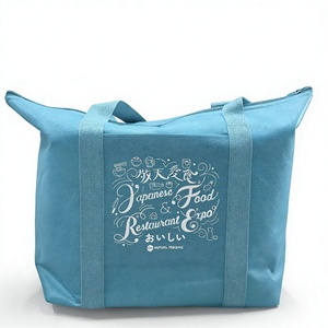 Sac isotherme classique en non-tissé avec poignées, fermeture éclair, résistant à l'eau, écologique, durable, thermique, grand format - Product Image 1