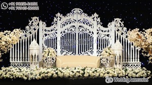 Escenarios de Boda Tradicionales del Sur de Asia: Elegantes Telones de Fondo de Fibra con Temática de Palacio para Escenarios de Boda - Product Image 3