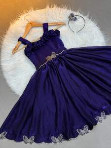 Hermosa seda suave con trabajo de diamantes Vestido para niños Fabricante y proveedor de Surat a tarifa mayorista - Product Image 6