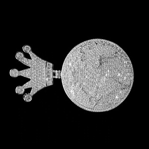 Mode Hip Hop Pendentif Bling De Luxe Glacé Moissanite diamant Bijoux En Argent Sterling Diamant Personnalisé Pendentif Collier - Product Image 3