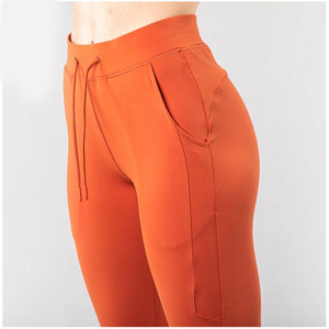 Pantalones Casuales de Mujer, 95% Algodón, 5% Elastano, Frente Plano, Impermeables, Transpirables, para Fitness, con Bolsillos, Pantalones Deportivos de Alta Calidad - Product Image 2