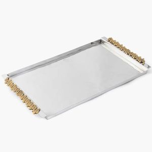 Incroyable plateau décoratif en métal fait à la main pour la cuisine de l'hôtel et le restaurant Table Top Premium Quality Servingware - Product Image 1