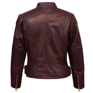 Chaqueta de Cuero Genuino para Hombre, Estilo Bomber, Motociclista, Gruesa, Color Sólido, Informal, de Alta Calidad, Nueva Llegada - Product Image 2