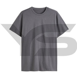 เสื้อยืดผ้าฝ้าย100% สำหรับผู้ชายพิมพ์โลโก้ที่กำหนดเองขนาดพลัสไซส์น้ำหนักเบาแขนสั้นลายพื้นสำหรับทุกเพศ - Product Image 1