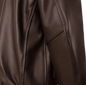 Veste d'hiver aviateur de qualité A Blouson aviateur en cuir de vol américain de haute qualité Design marron Fermeture à glissière Doublure respirante - Product Image 3