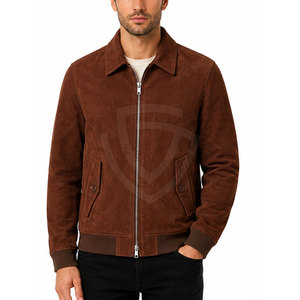 Everyday <b>Suede</b> <b>Leather</b> <b>Jacket</b> For Men Crafted With Genuine <b>Suede</b> Smooth Finish Secure Button Closure And Refined Modern Style - Product Image 3
