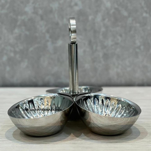 Bol en acier inoxydable de qualité commerciale gratuit pour les services de restauration Bol de mélange en métal durable pour la cuisine Bol à trois joints - Product Image 1