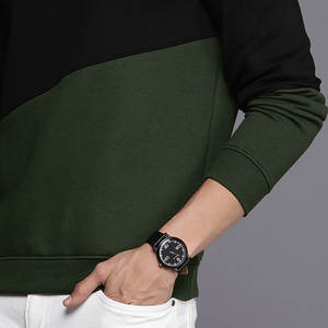 Elegante sudadera pulóver suave al tacto clásico ajuste básico algodón mezclado cuello redondo sudadera | OEM disponible - Product Image 5