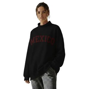 Sudadera de Cuello Alto con Logotipo Personalizado para Mujer, Estilo Casual, de Forro Polar, Suave, de Algodón, Bordada, para Invierno - Product Image 1