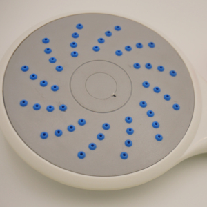 Pommeau de Douche Portable en Plastique ABS OEM, Finition Chromée, Design Moderne, Usage Salle de Bain, 1 Fonction, Blanc, Logo Personnalisé - Product Image 1