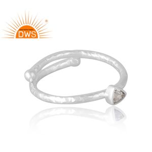Anillo de piedras preciosas de cuarzo de cristal Natural de Plata de Ley 925 de diseño caliente joyería de diseño personalizado para mujer regalo para ella - Product Image 4