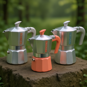 Cafetera Espresso MYMOKA para Estufa, 2 Tazas, Tipo Moka, de Aluminio Plateado - Product Image 3