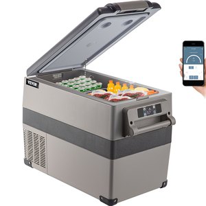 Réfrigérateur de voiture portable VEVOR 12V, 48 quarts (45L), congélateur à refroidissement rapide avec contrôle par application, -4F à 68F, 12/24V DC - Product Image 1