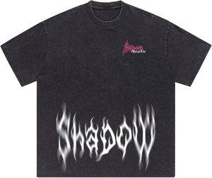 Camiseta con gráfico de tela de alta calidad, camisetas vintage con gráfico desgastado lavado para hombre, camisetas de manga corta con cuello redondo, camisetas de gran tamaño - Product Image 1