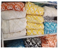 Robe Kimono longue en coton à imprimé Ikat multicolore pour femme, tissu de course, tapisserie, tissage artisanal, 100%
