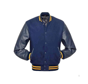 Veste de baseball Letterman personnalisée du fabricant OEM Veste coupe-vent unisexe en chenille brodée en coton imprimé décontracté pour hommes - Product Image 5