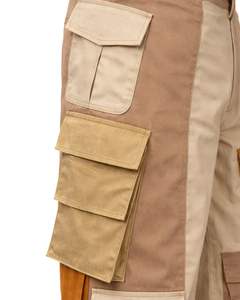 Manufacturer Women Beige Brown Patchwork Cargo Pants Wide Leg Utility <b>Trousers</b> Streetwear Baggy Fit Multi Pocket <b>Vintage</b> Pants - Product Image 4