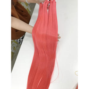 Pink fashional Bonestraight <b>Remy</b> <b>Hair</b> <b>Extensions</b> Super Double long High Quality Cuticle Aligned Vietnamese Raw Human <b>Hair</b> - Product Image 1