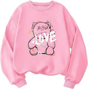 NUEVAS Sudaderas con Capucha de Algodón 100% para Mujer, Estilo Casual Urbano, Estampadas, Holgadas, con Hombros Caídos - Product Image 1