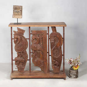 Handmade Solid Wood Side <b>Table</b> with Luxury and <b>Rustic</b> Design for Living Room Bedroom Entry Hotel Farmhouse Use - Product Image 1