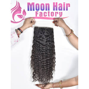 Produit de haute qualité disponible au prix d'usine Fermeture bouclée cheveux humains bruts indiens doux et soyeux naturels longs disponibles à l'exportation - Product Image 5