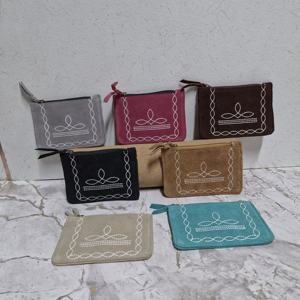 กระเป๋าสตางค์หนังแท้หรูหราแบบตะวันตกมีซิปกระเป๋าสตางค์ดีไซเนอร์พกพาได้มีพู่แบบมินิมอลลิสต์ - Product Image 3