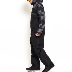 Combinaison de ski unisexe respirante à fermeture éclair coupe-vent imperméable pour sports d'hiver snowboard à capuche activités de plein air grande taille - Product Image 3