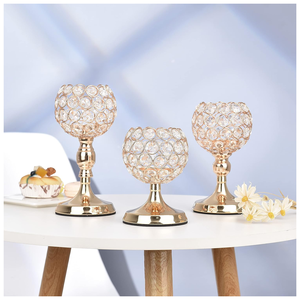 Bougeoirs en cristal de luxe or bol en cristal pour mariage café bureau table centres de table décoratifs - Product Image 1