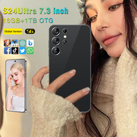 Desbloqueado S24 Ultra Dual SIM 7,3 Pulgadas 4G 5G LTE HD Smartphone 108MP Cámara Trasera 16GB + 1TB Nuevo OEM Deca Core Español Operativo 4K