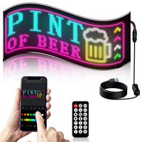 Pantalla LED RGB USB para Automóvil, Letrero Flexible con Mensaje Desplazable de 32x96, Programable por Aplicación, Venta al Por Mayor OEM
